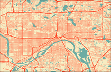 Load image into Gallery viewer, St Paul, MN City Map Print