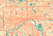 Load image into Gallery viewer, St Paul, MN City Map Print