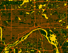 Load image into Gallery viewer, St Paul, MN City Map Print