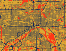 Load image into Gallery viewer, St Paul, MN City Map Print