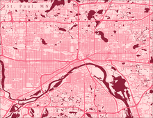 Load image into Gallery viewer, St Paul, MN City Map Print