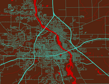 Load image into Gallery viewer, St. Cloud, MN City Map Print