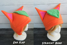 Load image into Gallery viewer, Orange Cat with Ear Cut Out Fleece Hat