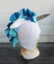 Load image into Gallery viewer, Blue Unicorn Fleece Hat