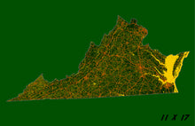 Load image into Gallery viewer, Virginia Map Print