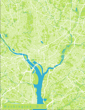 Load image into Gallery viewer, Washington D.C. City Map Print
