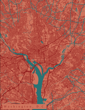 Load image into Gallery viewer, Washington D.C. City Map Print
