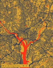 Load image into Gallery viewer, Washington D.C. City Map Print