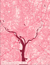 Load image into Gallery viewer, Washington D.C. City Map Print