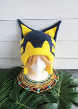 Load image into Gallery viewer, Ankha Animal Crossing cosplay costume Egyptian Cat Fleece Hat New Horizons