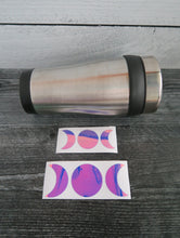 Load image into Gallery viewer, Moon Phase Sailor Moon Boho Cresent Moon decal  holographic blue