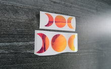 Load image into Gallery viewer, Moon Phase Sailor Moon Boho Cresent Moon decal holographic pink red