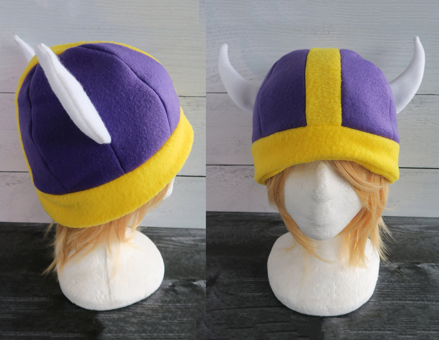 Purple Viking Helmet Fleece Hat