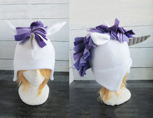 Load image into Gallery viewer, Purple Unicorn Fleece Hat