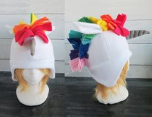 Load image into Gallery viewer, Rainbow Unicorn Fleece Hat