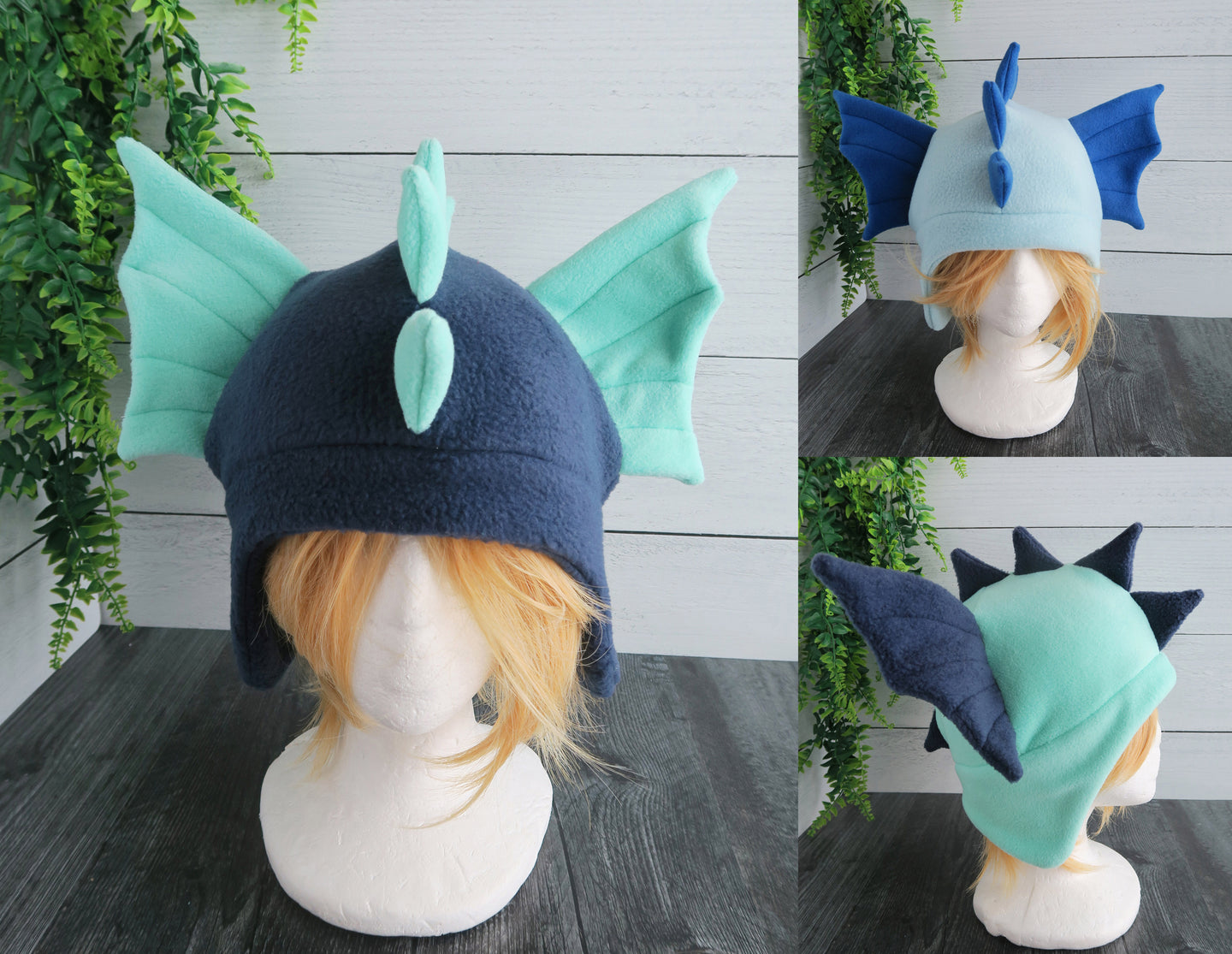 Sea Serpent Hat - Water Dragon Hat - Kelp Dragon Fleece Hat