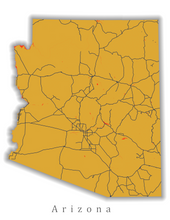Load image into Gallery viewer, Arizona State Map Print