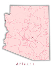 Load image into Gallery viewer, Arizona State Map Print