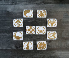 Load image into Gallery viewer, SET of 10 - Ronin Warriors/Samurai Troopers - Decals/Stickers