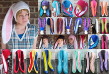 Load image into Gallery viewer, Two Toned Bunny Fleece Hat