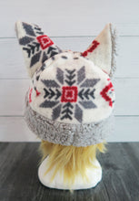 Load image into Gallery viewer, Aspen Christmas Cat Fleece Hat - Sherpa Hat