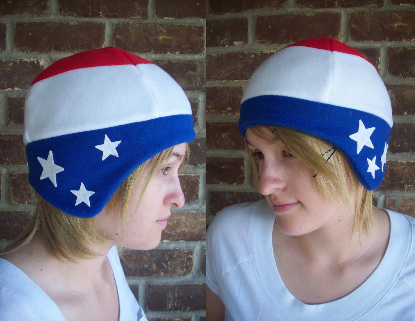 USA Stars and Stripes Flag Fleece Hat