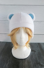 Load image into Gallery viewer, Blue Ear Polar Bear Fleece Hat
