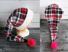 Load image into Gallery viewer, Plaid Santa Sherpa Hat
