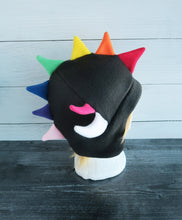 Load image into Gallery viewer, Rainbow Dragon Double Horned or Monster Fleece Hat