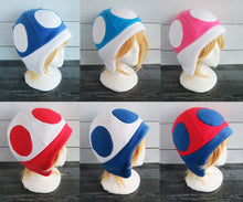Load image into Gallery viewer, Mushroom and Toad Fleece Hat