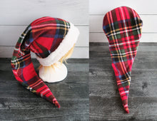 Load image into Gallery viewer, Plaid Santa Sherpa Hat