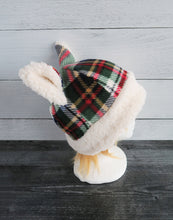 Load image into Gallery viewer, Christmas Tartan Plaid Cat Fleece Hat - Sherpa Hat