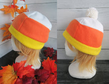 Load image into Gallery viewer, Candy Corn Fleece Hat