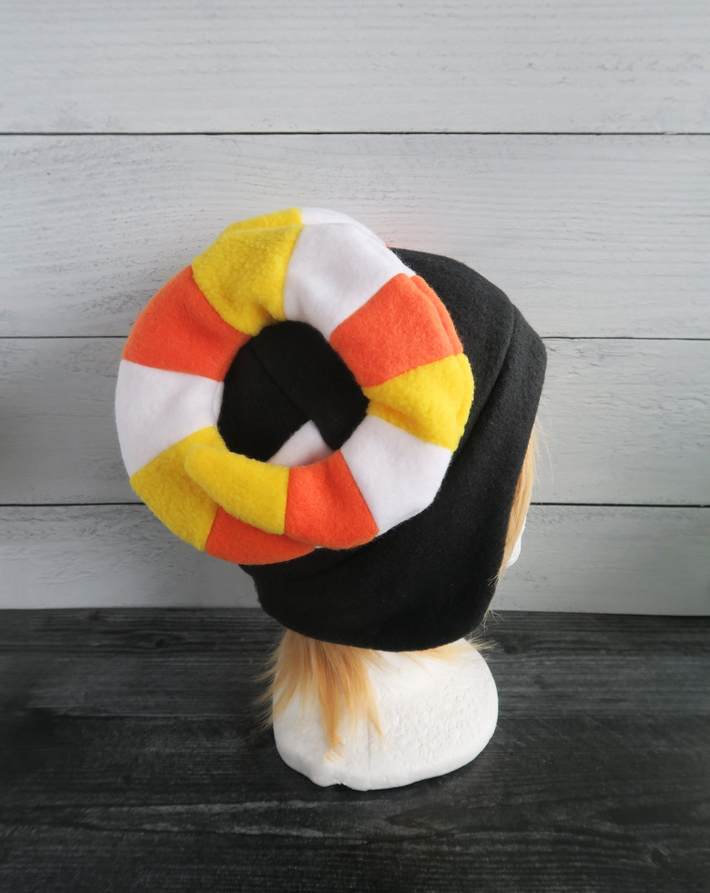 Custom Candy Corn Sheep - Halloween Fleece Hat