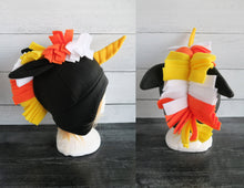 Load image into Gallery viewer, Candy Corn Unicorn Fleece Hat