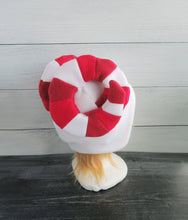 Load image into Gallery viewer, Candy Cane Sheep - Fleece Hat