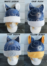 Load image into Gallery viewer, Celestial Cat  - Constellation Cat Fleece Hat - Sherpa Hat