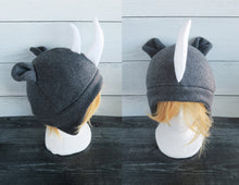 Load image into Gallery viewer, Rhino Hat, Rhinoceros Hat, Horned Hat - Animal Fleece Hat