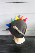 Load image into Gallery viewer, Rainbow Fin Dragon Fleece Hat