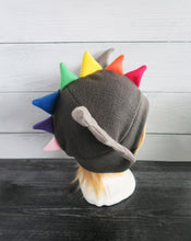 Load image into Gallery viewer, Rainbow Fin Dragon Fleece Hat