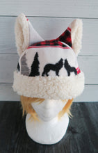 Load image into Gallery viewer, Winter Bear Cat Hat - Winter Wolf Cat Fleece Hat - Sherpa Hat