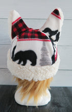Load image into Gallery viewer, Winter Bear Cat Hat - Winter Wolf Cat Fleece Hat - Sherpa Hat