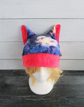 Load image into Gallery viewer, Space Cat - Cosmic Cat Fleece Hat - Sherpa Hat