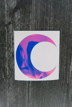 Load image into Gallery viewer, Moon Phase Sailor Moon Boho Cresent Moon decal holographic blue