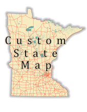 Load image into Gallery viewer, Custom State Map Print