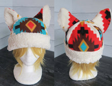 Load image into Gallery viewer, Desert Cat Fleece Hat - Sherpa Hat