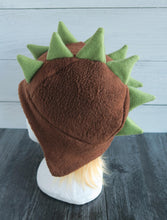 Load image into Gallery viewer, Stegosaurus Dinosaur Hat, Dino Double Spike Fleece Hat
