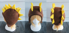 Load image into Gallery viewer, Stegosaurus Dinosaur Hat, Dino Double Spike Fleece Hat