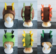 Load image into Gallery viewer, Stegosaurus Dinosaur Hat, Dino Double Spike Fleece Hat