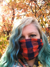 Load image into Gallery viewer, Fall Plaid Face Mask - Washable